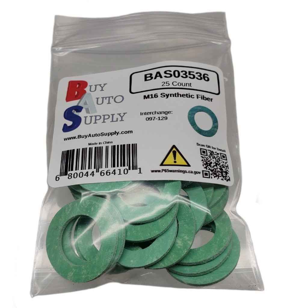 Bag of 25 M16 Synthetic Fiber Drain Plug Gasket - Interchanges: Dorman 097-129