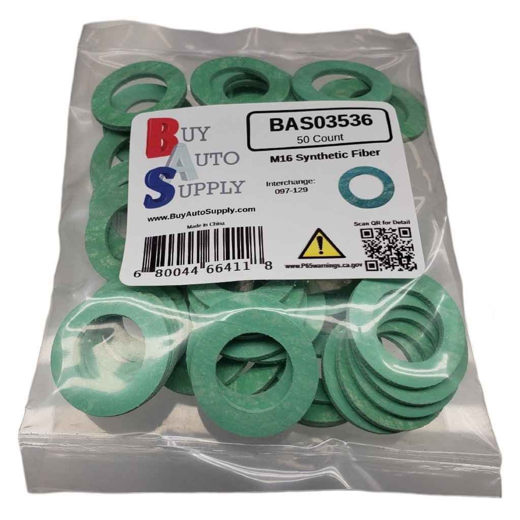 Bag of 50 M16 Synthetic Fiber Drain Plug Gasket - Interchanges: Dorman 097-129