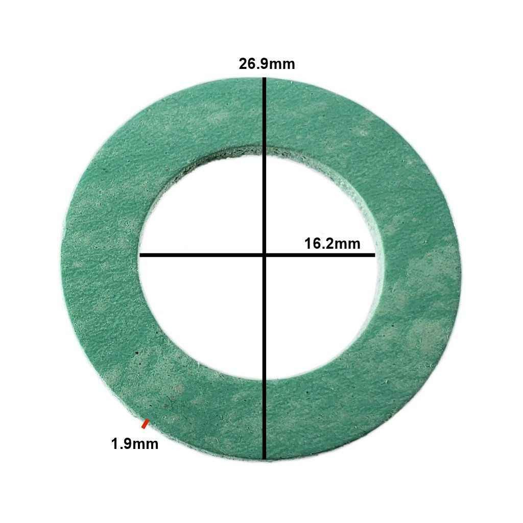 Measurements on M16 Synthetic Fiber Drain Plug Gasket - Interchanges: Dorman 097-129
