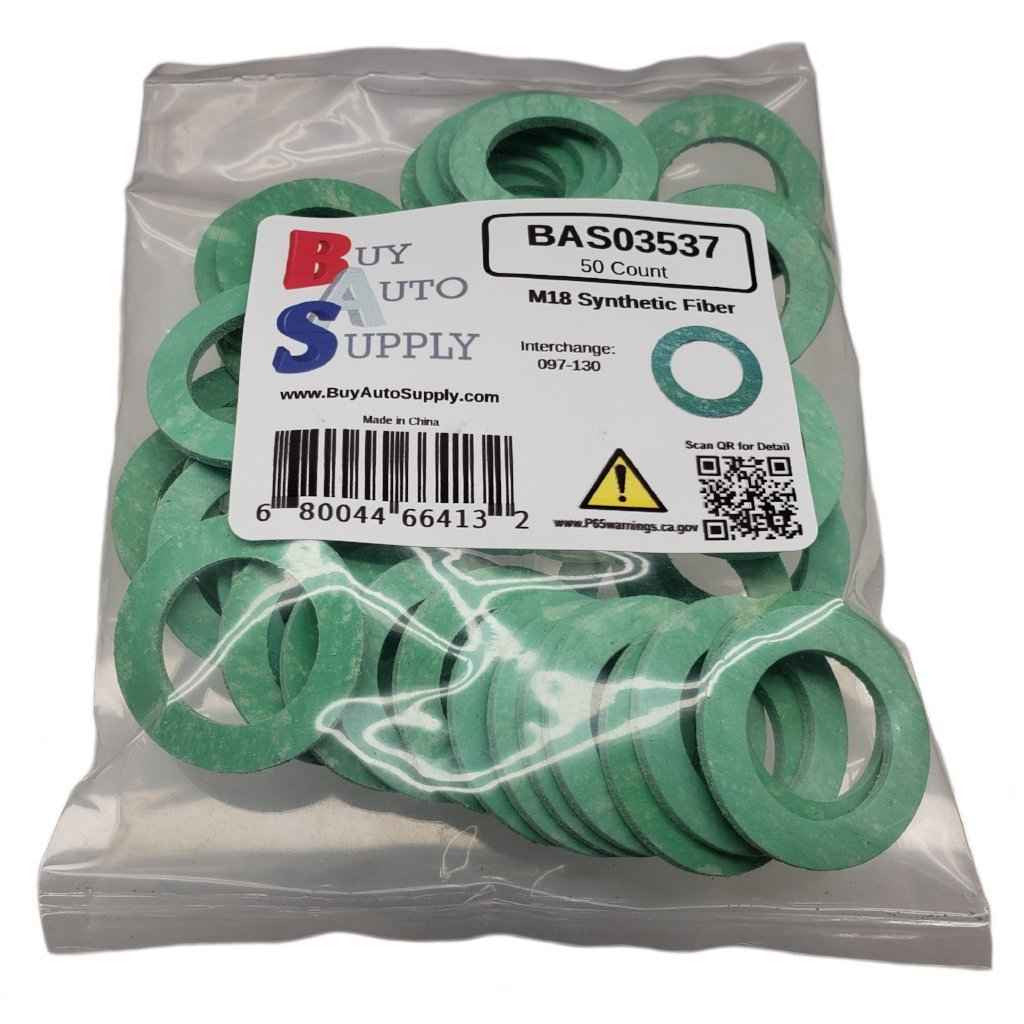 Bag of 25 M18 Synthetic Fiber Drain Plug Gasket - Interchanges: Dorman 097-130, Toyota 90430-18013, 90430-18023, 90430-18024, 90430-18026, 90430-18244