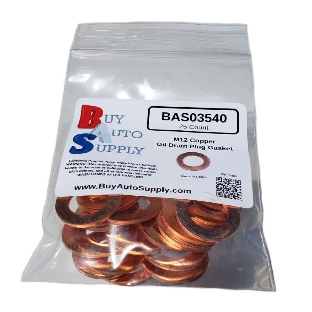 Bag of 25 Copper Drain Plug Gaskets M12