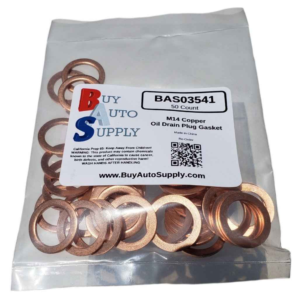 Bag of 50 Copper Oil Drain Plug Gaskets M14