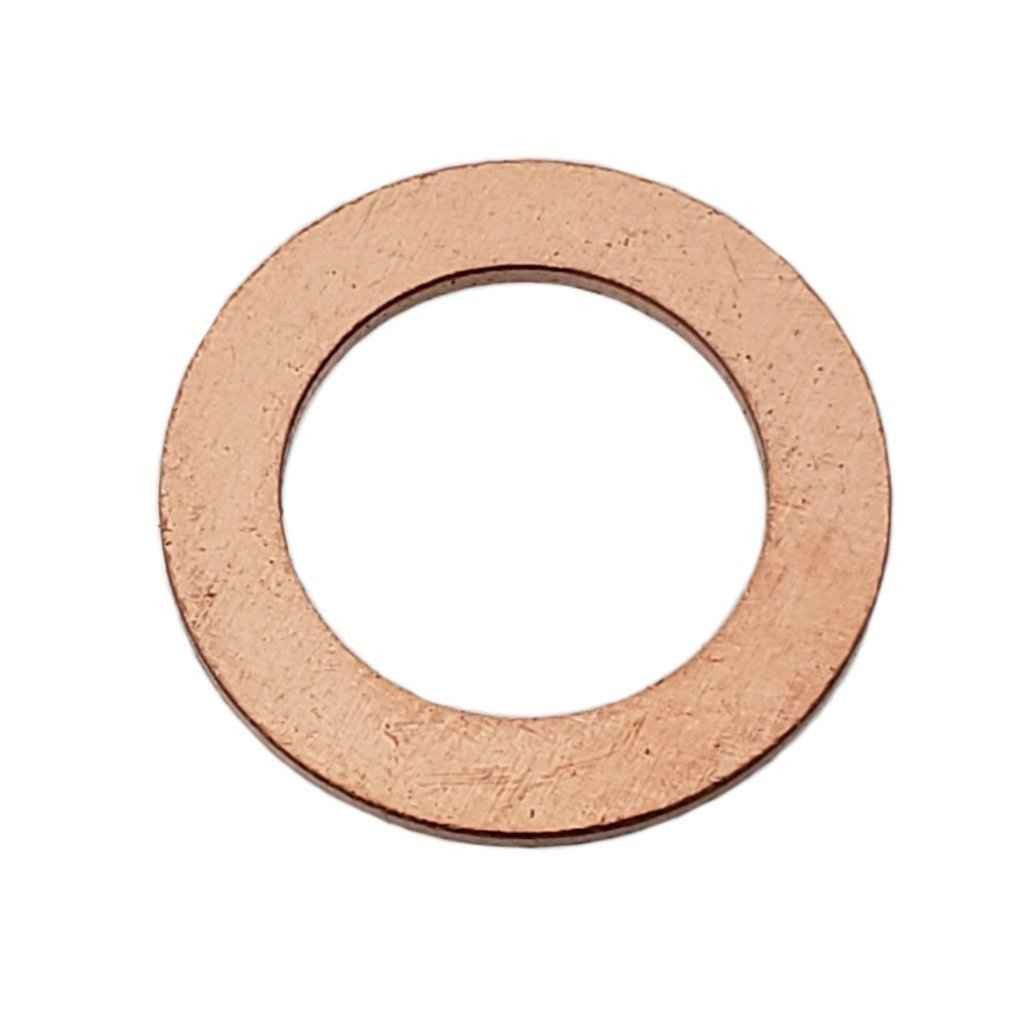 M14 GM Style Copper Drain Plug Gasket - Interchanges: Dorman 095019, GM 94158328, 97227589, Chrysler T3061028, Ford E9DZ-6734-A, F4TZ-6734-A, F4TZ-6734-B

