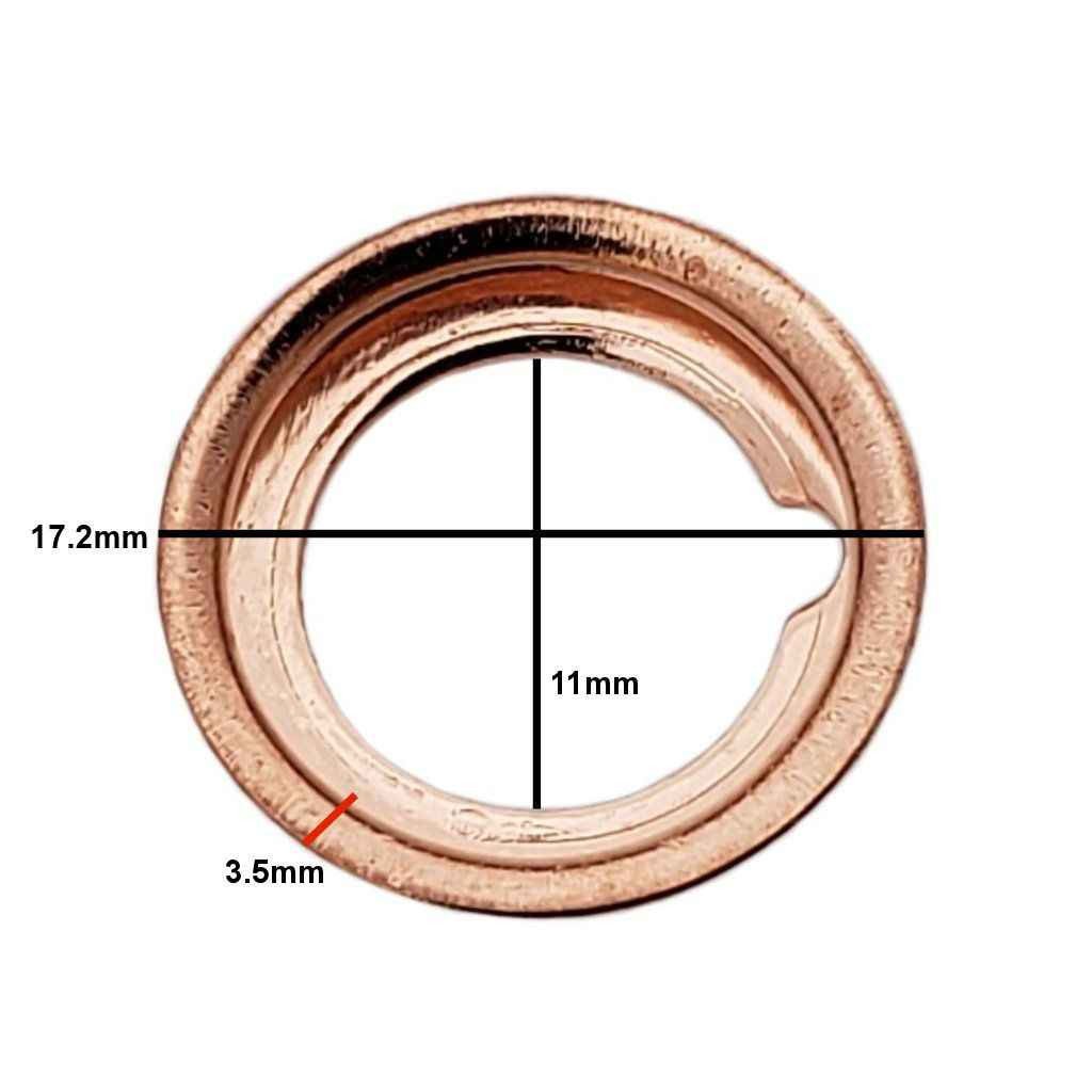 Measurements on M12 Nissan Style Crush Drain Plug Gasket - Interchanges: Dorman 097-134, Nissan 11026-01M00, 11026-01M02
