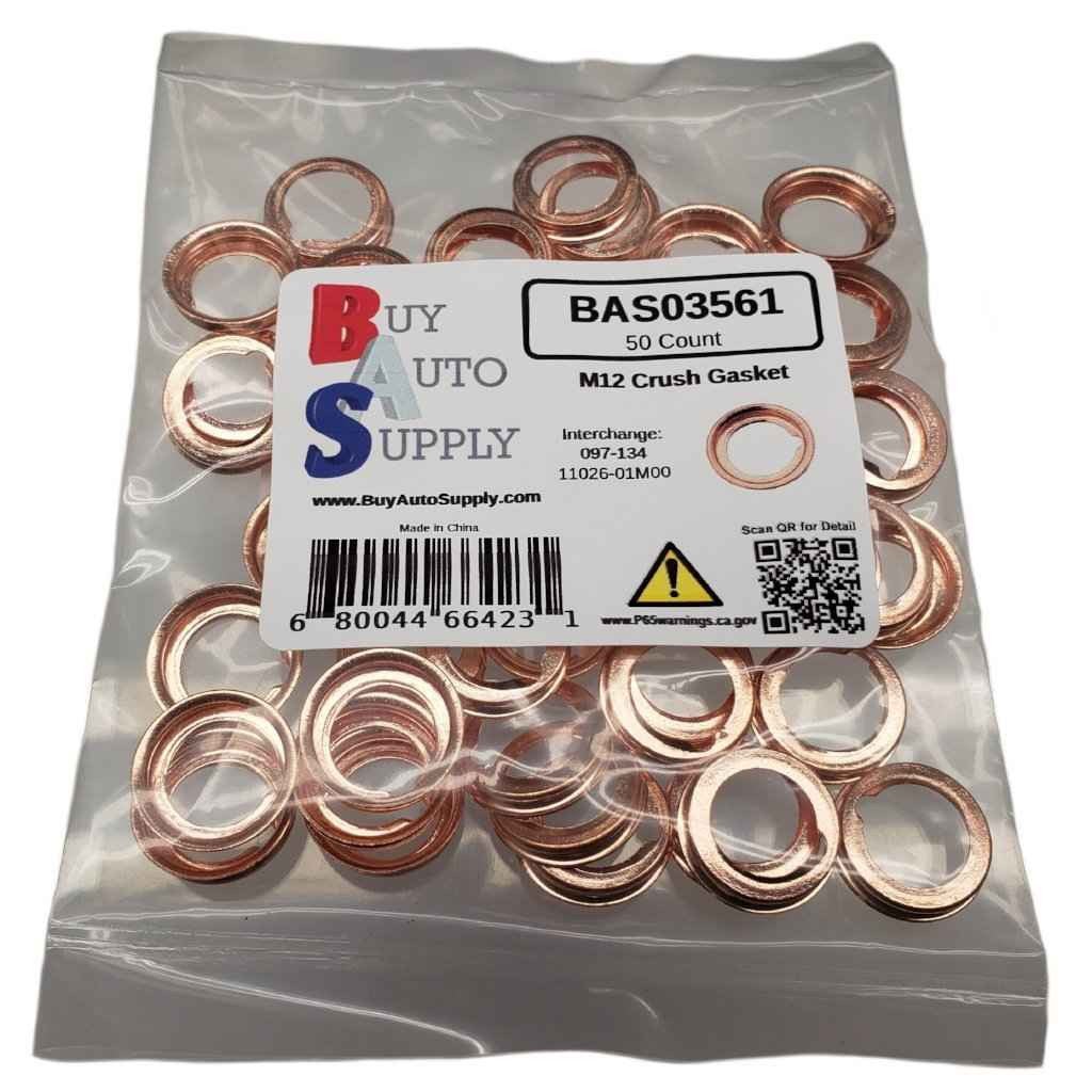 Bag of 50 M12 Nissan Style Crush Drain Plug Gasket