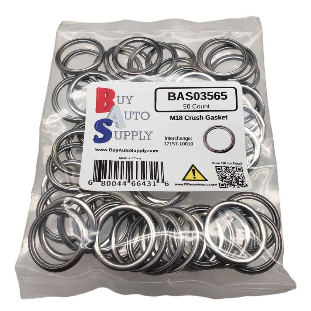 Bag of 50 M18 Toyota Style Crush Drain Plug Gasket - Interchanges: Toyota 12157-10010