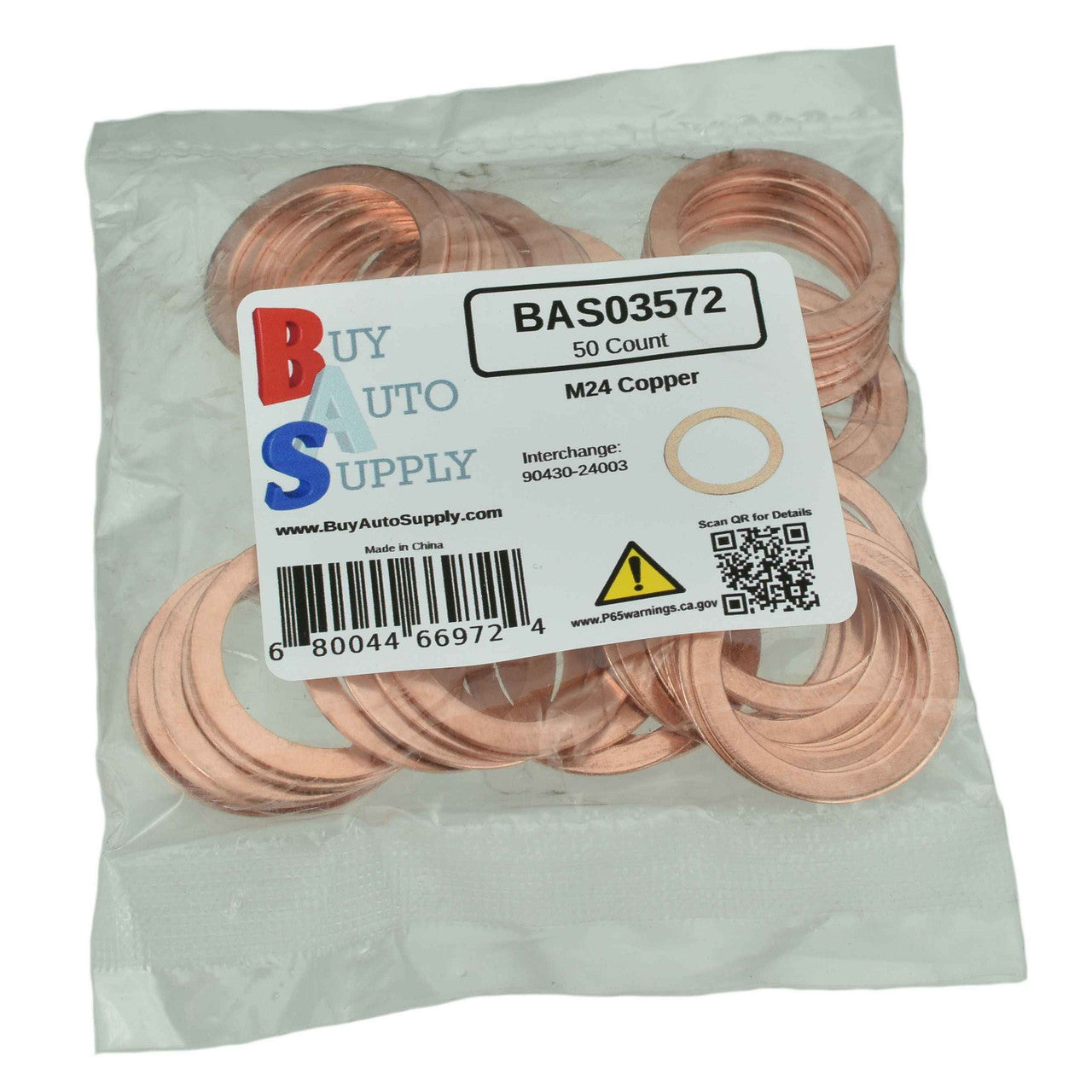 BAS03572 - M24 Toyota Style Copper Drain Plug Gasket