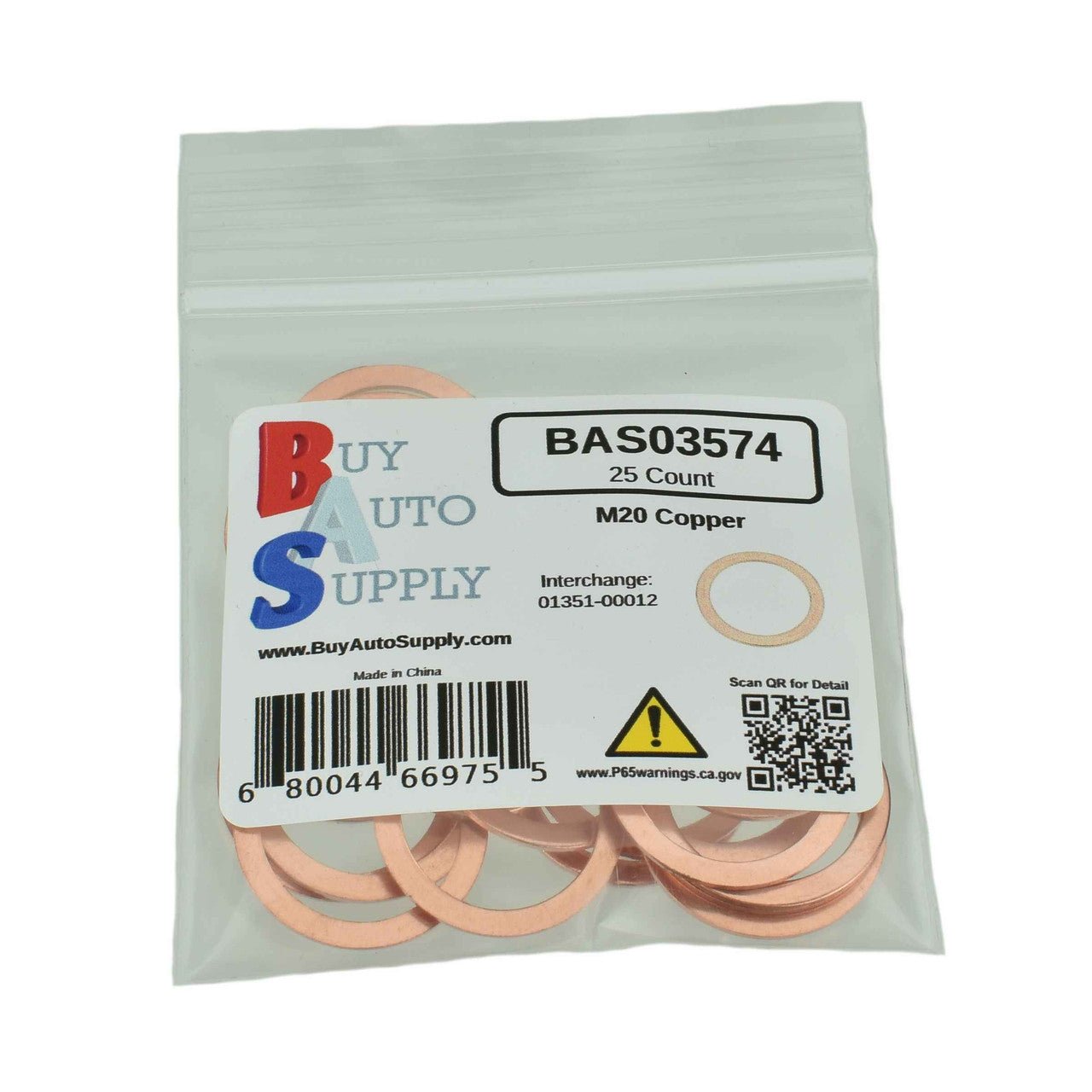 25 count of M20 Copper Oil Drain Plug Gasket