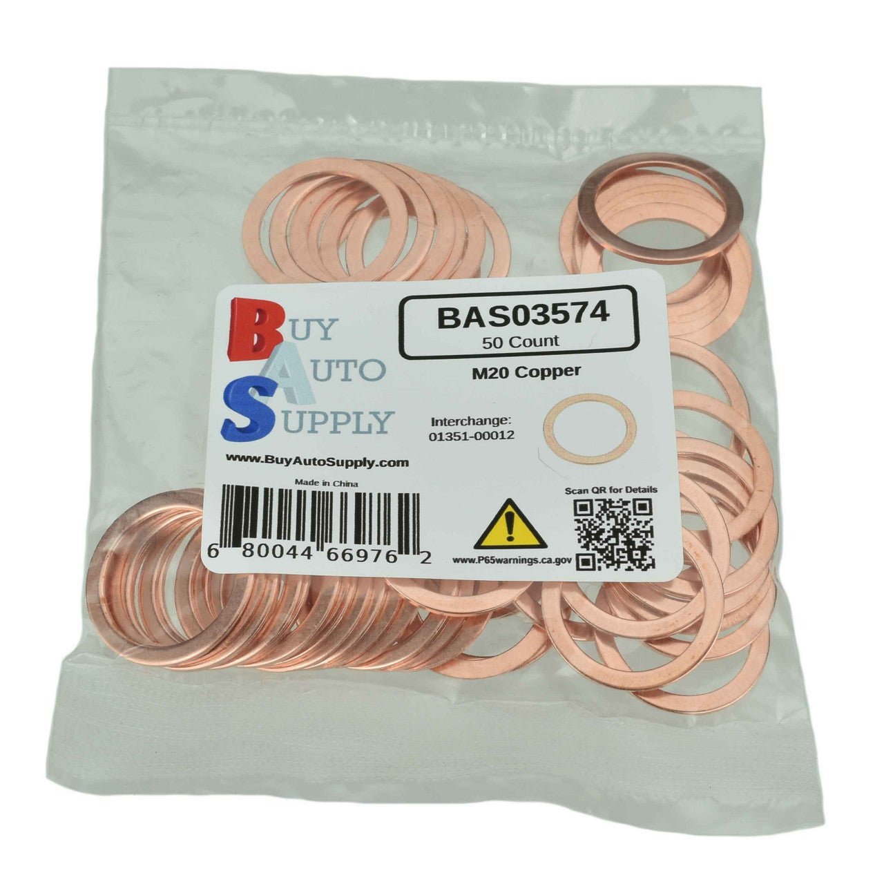50 count of M20 Copper Oil Drain Plug Gasket
