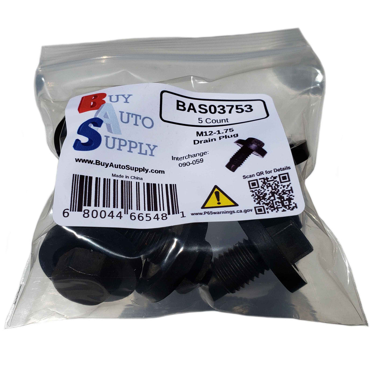 BAS03753 - M12-1.75 Drain Plug