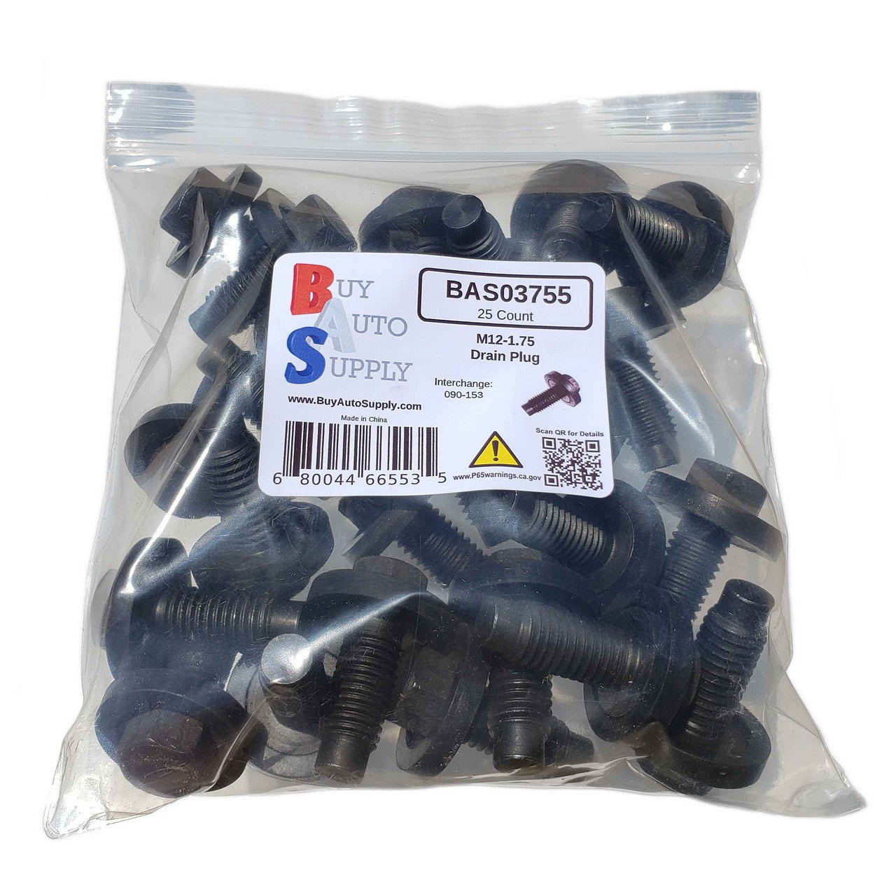 BAS03755 - M12-1.75 Drain Plug