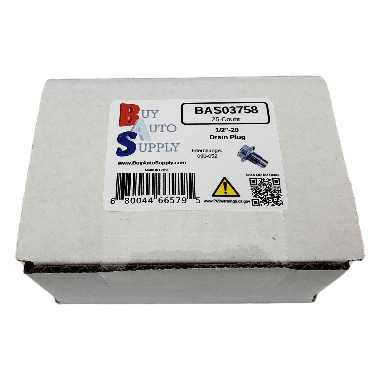 BAS03758 - 1/2"-20 Drain Plug - Buy Auto Supply - 25 Pack