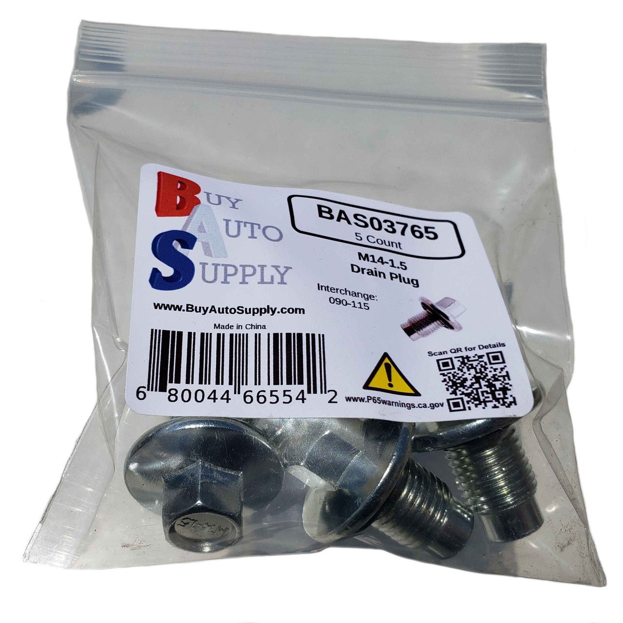 BAS03765 - M14-1.5 Drain Plug - Buy Auto Supply