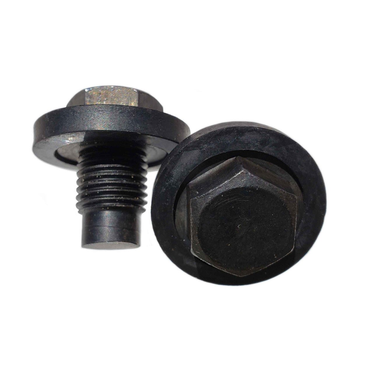 Oil Drain Plug Pilot Point Molded Gasket M14-1.50, Head Size 17mm - Interchanges:  Dorman 090-098 / Chrysler 6503433 / Mitsubishi M06503433 / Nissan 11128-EZ40A / Napa 7041919