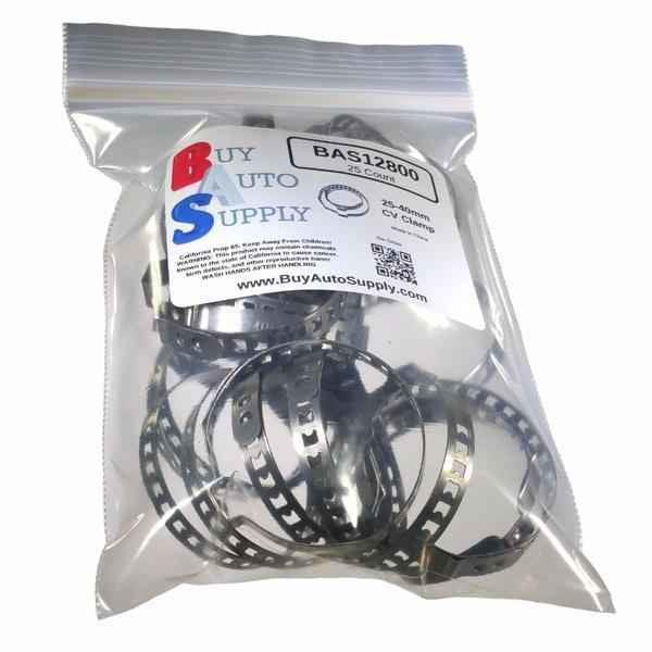 Bag of 25 Universal CV Boot Clamps, Stainless Steel - Fits 25-40MM