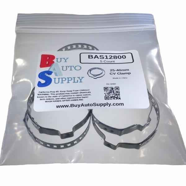 Bag of 5 CV Boot Clamps  - Universal Stainless Steel - Fits 25-40MM