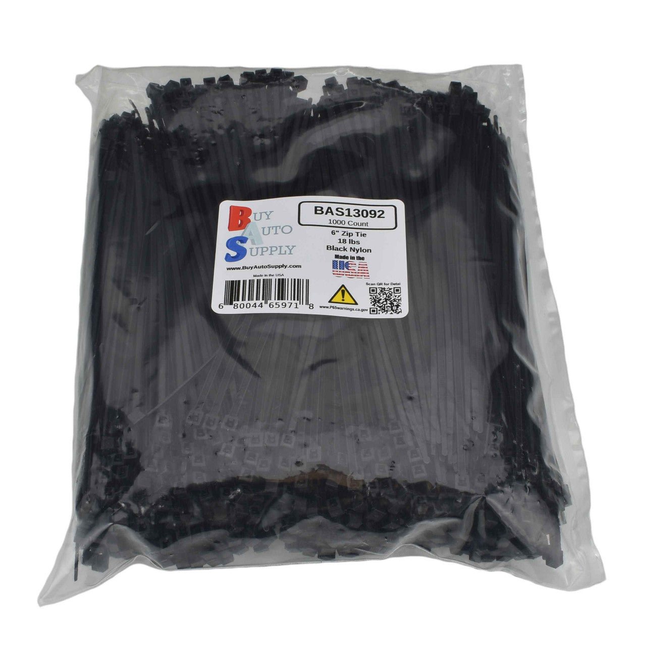 1000 Pack Zip Ties (18 Lbs) 5.5 Inch - USA Made