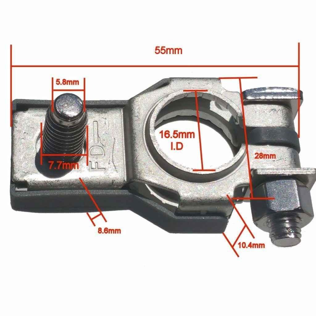 Measurements on Negative Battery Terminal Top Post OE Style