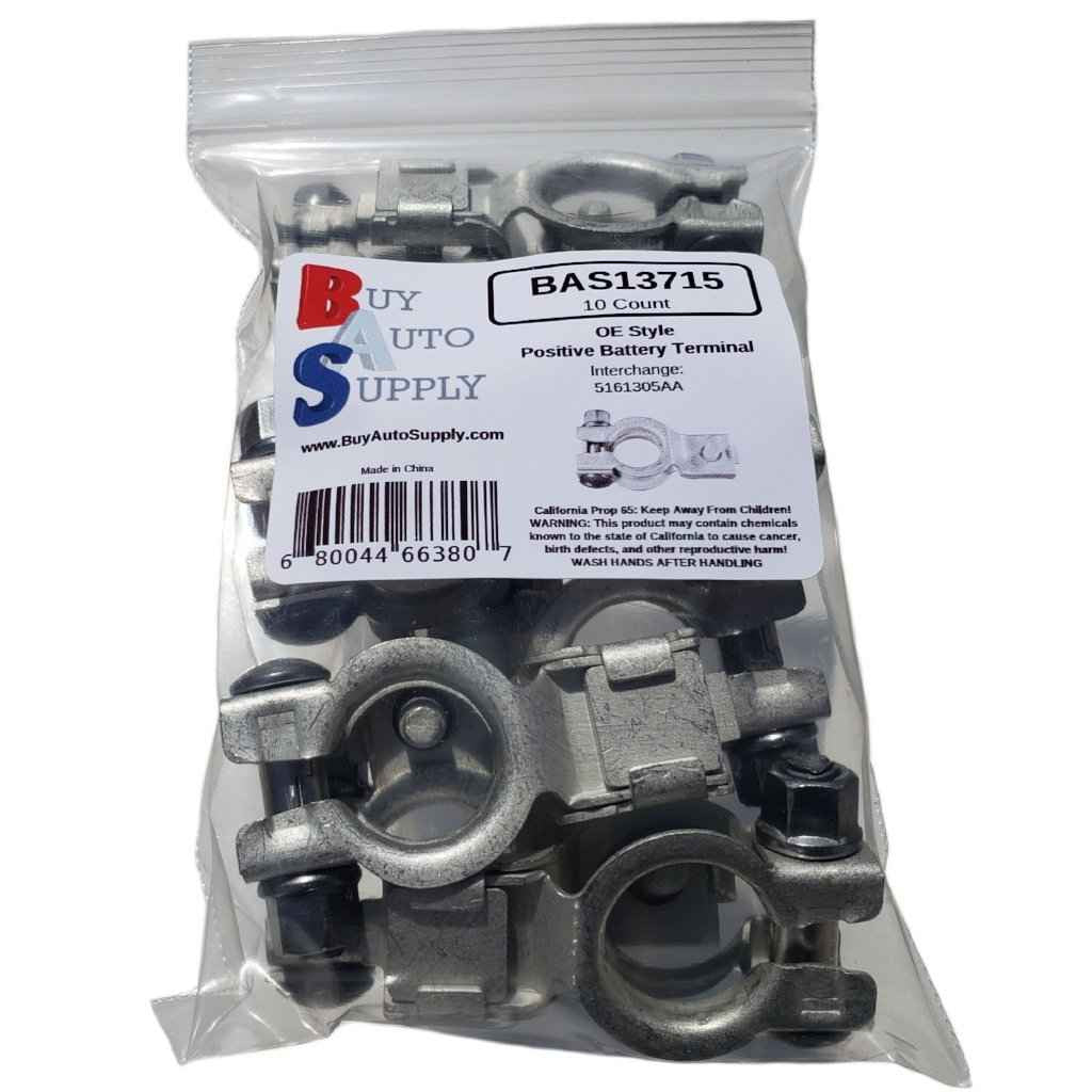 Bag of 10 Positive Top Mount Battery Terminal - Chrysler, Dodge, Jeep, Ram Style - Interchanges 5161305AA