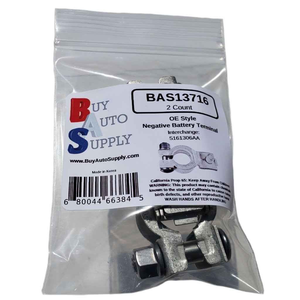 Bag of 2 Negative Top Mount Battery Terminal - Chrysler, Dodge, Jeep, Ram Style - Interchanges 5161306AA
