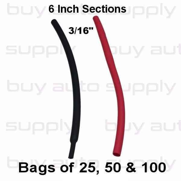 3/16" 3:1 Dual Wall Heat Shrink Tube - 6 Inch Sections - Adhesive Lined