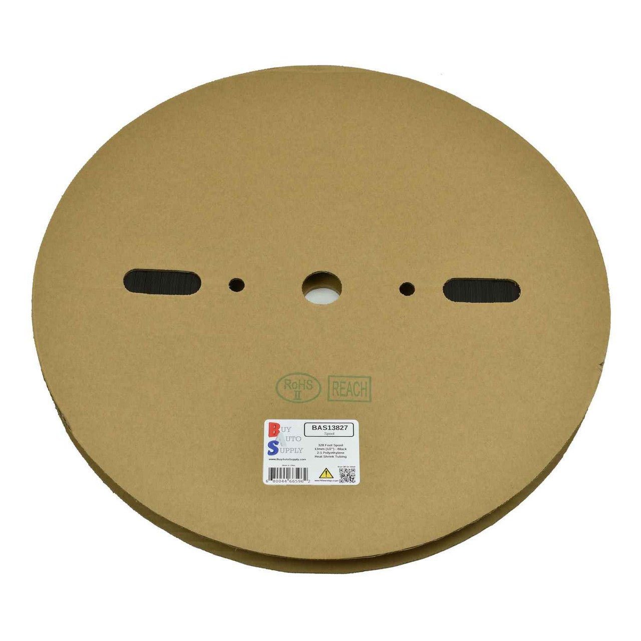 Roll of 13mm - 2:1 Heat Shrink Tube - Black 328 Foot (100 Meters) Wholesale Bulk Roll Pricing