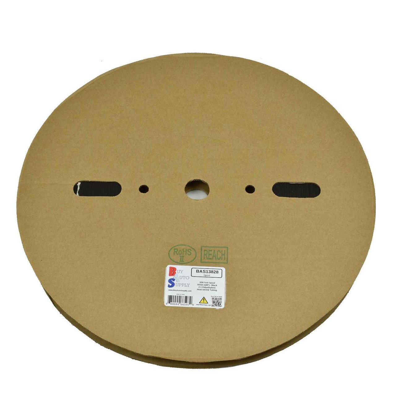Roll of 16mm - 2:1 Heat Shrink Tube - Black 328 Foot (100 Meters) Wholesale Bulk Roll Pricing