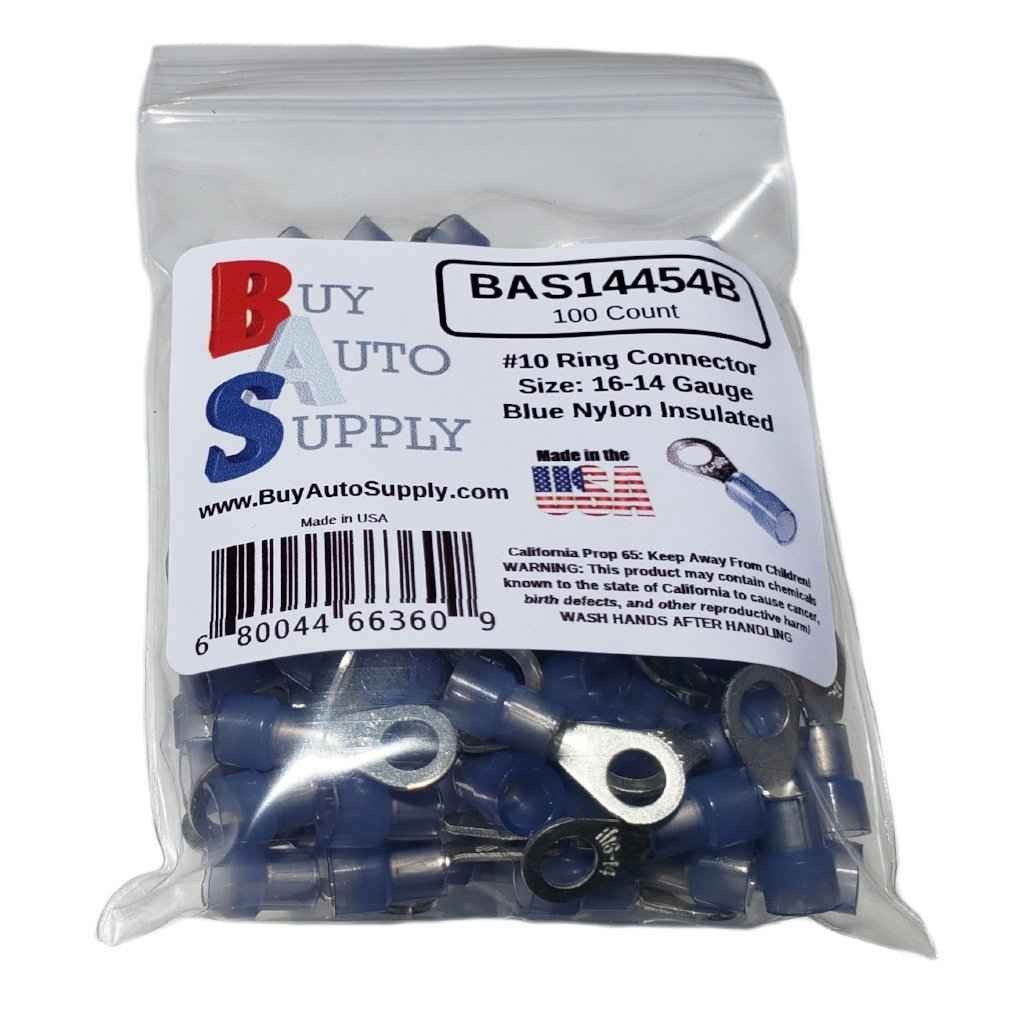Blue Nylon Ring Connectors 16-14 (#10 Stud)