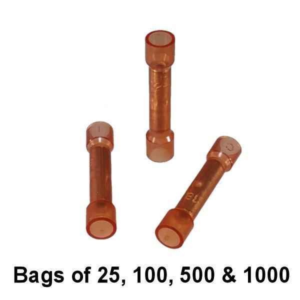 Red Nylon Butt Connector - USA Made - Bulk / Wholesale