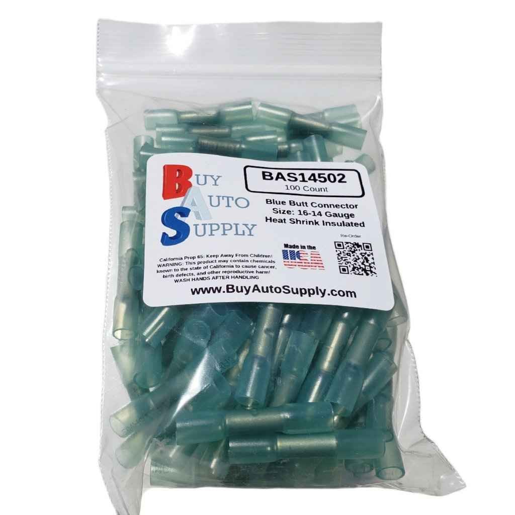 Bag of 100 Blue Heat Shrink Butt Connector - 16-14