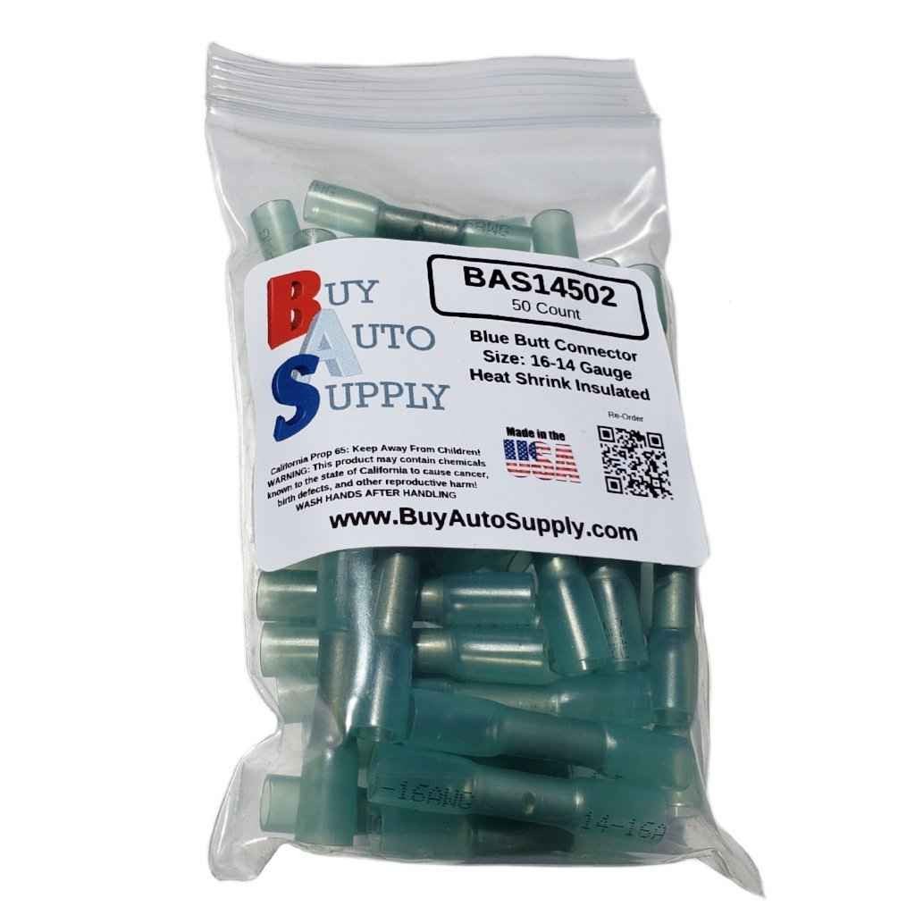Bag of 50 Blue Heat Shrink Butt Connector - 16-14