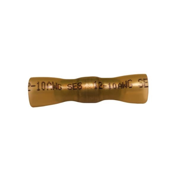 BAS14508 - Yellow Crimp, Solder, Seal Butt Connector - Made in USA - Buy Auto Supply