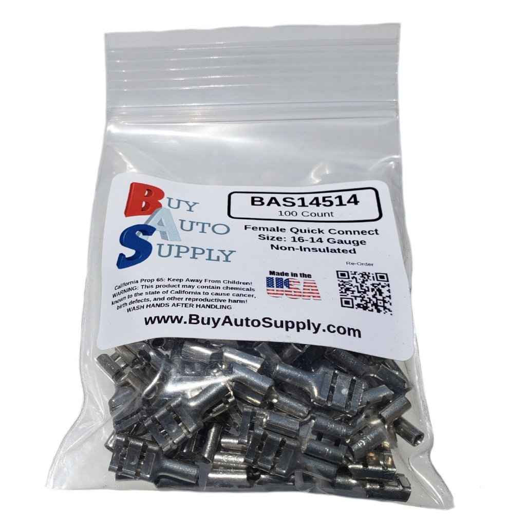 Female Quick Connect Terminals (Non-Insulated) 16-14 AWG