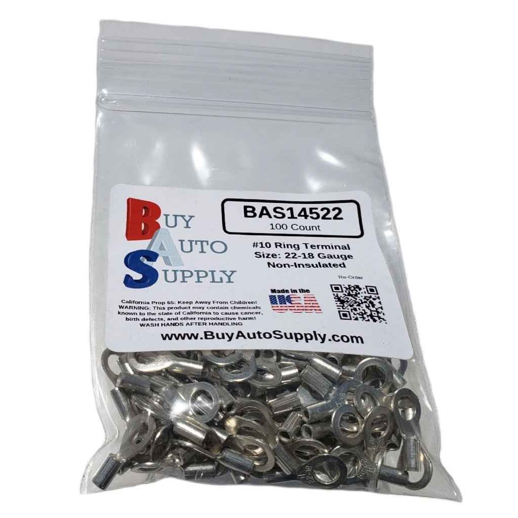 Ring Terminals Non Insulated (#10 Stud) 22-18