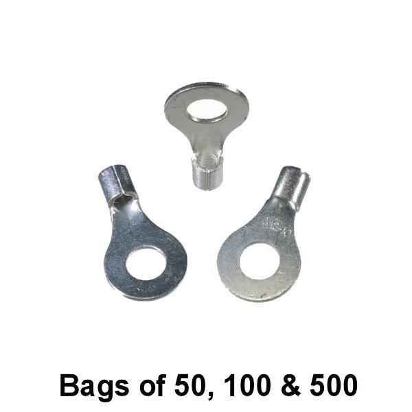 Non Insulated Ring Terminal (1/4" Stud) 12-10