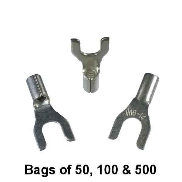 Non Insulated Fork Terminal (#8 Stud) 16-14