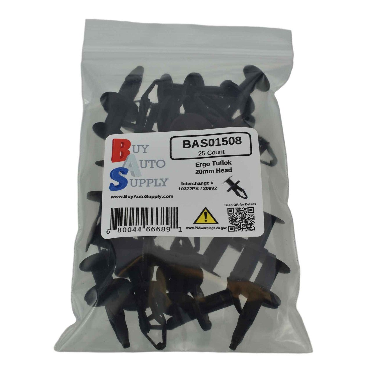 BAS01508 - GM Push Type Retainer - (10372PK) - Buy Auto Supply - 25 Bag